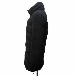 DUVETICA LOTHIRIEL ダウンコート ジャケット 切替 ウール スタンドカラー ダブルジップ 黒 ブラック 42 約L 1023