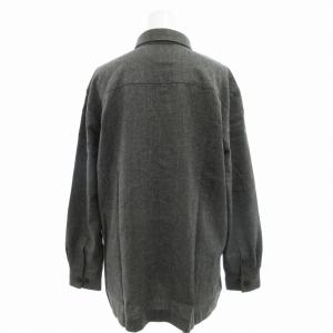 Leilian シャツ ブラウス 長袖 刺繍 9 M ダークグレー