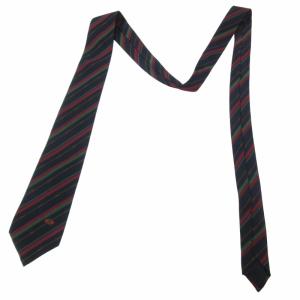 GUCCI レジメンタル ストライプ ホースビット柄 シルク ネクタイ レギュラータイ ビジネス 紺 ネイビー 緑 赤 1106