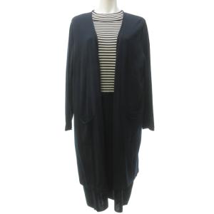 Leilian アンサンブル ニット ワンピース カーディガン ネイビー 13