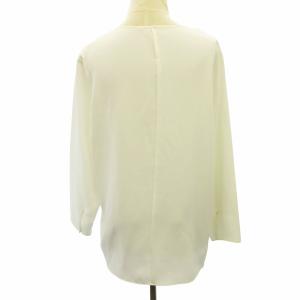 23区 近年 美品 シャツ ブラウス レース 長袖 白 ホワイト 46 約S
