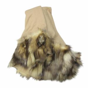 FENDI 最高級 フォックスファー カシミヤ ストール ベージュ