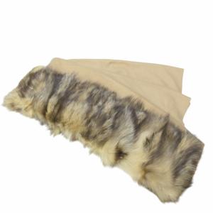 FENDI 最高級 フォックスファー カシミヤ ストール ベージュ