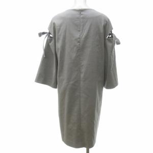 ADORE ライトストレッチリボン スリーブ ワンピース ロング 日本製 531-8140113 グレー 38 約M IBO57