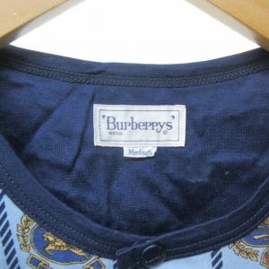burberrys 90s ヴィンテージ ヘンリーネック Tシャツ ライトブルー M