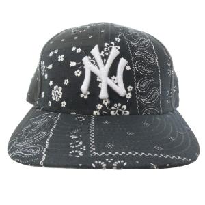 NEW ERA  × キス KITH 美品 YANKEES DECONSTRUCTED BANDANA CAP キャップ 帽子 ロゴ刺繍 ペイズリー柄
