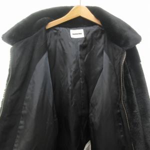 MONKEY TIME 美品 近年 フェイクファー ブルゾン ジャケット ダブルジップ 黒 ブラック XL STK 1113