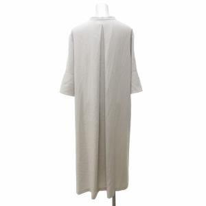 ADORE 23SS タグ付 クリアジョーゼットワンピース ベルスリーブ ロング 日本製 531-3140415 グレー 36 約S 1110