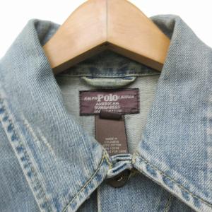 POLO RALPH LAUREN デニムジャケット Gジャン カバーオール ロゴボタン インディゴブルー Lサイズ AA IBO57 1116