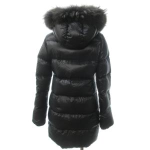 DUVETICA Kappa 美品 ダウンコート ジャケット タヌキファー 毛皮 フード ナイロン 黒 ブラック 40 約M相当 MFG-1057R