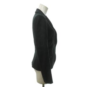 BURBERRY LONDON テーラードジャケット ブレザー 1B ロゴボタン 裏地チェック 黒 ブラック 36 約S相当 IBO57 1109