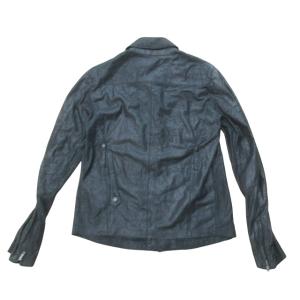 DIESEL BLACK GOLD ゴートレザー シャツ ジャケット ライダース 本革 黒 ブラック S 1114 IBO57