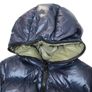 DUVETICA ダウンジャケット フルジップ 44 S相当 紺 ネイビーAA X