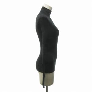 Jean Paul GAULTIER FEMME 美品 アーカイブ ドライバーズニット セーター 斜めジップ ウール 黒 ブラック 40 約M相当 STK 1129