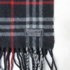 burberrys ヴィンテージ ノバチェック マフラー カシミヤ ネイビー