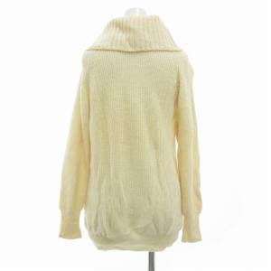 BURBERRY BLUE LABEL 美品 セーター ニット ウール オフタートルネック 長袖 38 S アイボリー