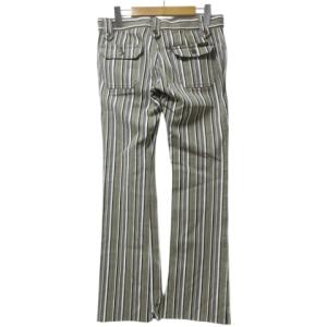 HYSTERIC GLAMOUR マルチストライプ パンツ ジーンズ カットオフ M カーキ系 X