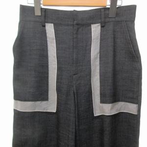 ADORE 美品 21AW ヘビーオックス シアー ドッキングパンツ ストレートパンツ ワイド 531-2130206 黒 ブラック 38