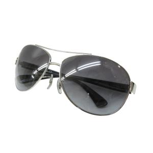 Ray-Ban 美品 ツーブリッジサングラス メガネ ロゴ刻印 ポリッシュシルバーカラー 6713 130 RB3386