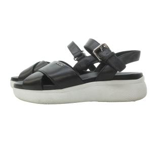 PRADA アンクルストラップサンダル ブラック 37