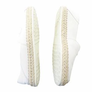 TOD'S 美品 エスパドリーユ レザースリッポン ローファー 37 24cm アイボリー 1216 IBO59