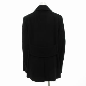 Max Mara ステンカラーコート Pコート ピーコート ショート丈 ウール 42 L 黒 ブラック