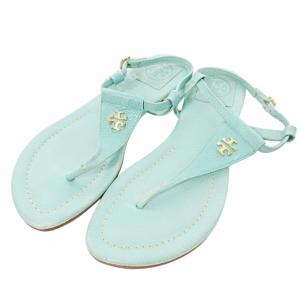 トング フラット サンダル ぺたんこ レザー 5 22cm ミント グリーン 1224 IBO59