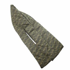 FENDI ズッカ柄 ナイロン マフラー ブラウン