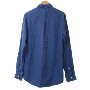 RALPH LAUREN ボタンダウン シャツ 長袖 ポニー ワンポイント カスタムフィット 青 ブルー M 175