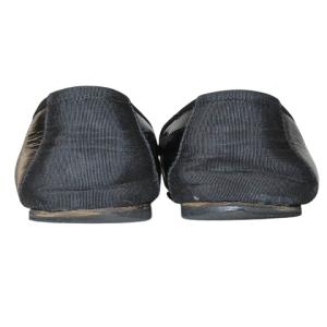 CHANEL ココマーク フラットシューズ パンプス 靴 黒 ブラック 37 約23.5cm IBO59 X