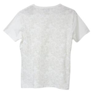 EMPORIO ARMANI GAイーグル ロゴ Tシャツ 半袖 カットソー 総柄 ペイズリー M 白 ホワイト AA IBO59 X