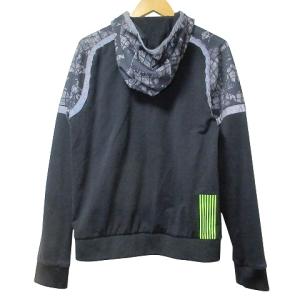 EMPORIO ARMANI EA7 セットアップ ジャケット パーカー ジップアップ パンツ 切替 プリント S M 黒 ブラック X