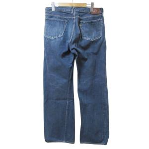 45rpm デニム パンツ ジーンズ ボタンフライ ワンポイント 34 L相当 インディゴ ブルー X