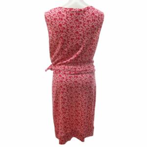 DIANE von FURSTENBERG タグ付 総柄 シルクワンピース ストレッチ有 ピンク 8 約M IBO61