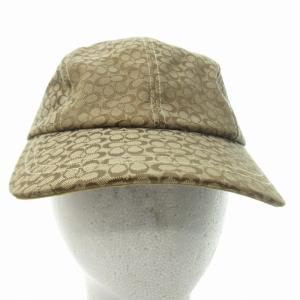 COACH シグネチャー キャップ 帽子 キャンバス レディース 茶 ブラウン IBO61