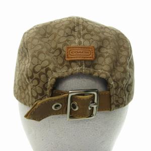 COACH シグネチャー キャップ 帽子 キャンバス レディース 茶 ブラウン IBO61