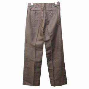 Max Mara タグ付き リネンパンツ スラックス ワイド ストレート ピリング加工 茶 ブラウン 40 約L相当 1229
