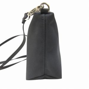 Hervé Chapelier 美品 ショルダーバッグ ポシェット ミニバッグ 斜め掛け シルバー金具 黒 ブラック 1228