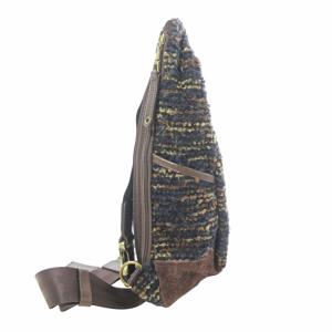 MASTERPIECE ツイード ボディバッグ ショルダーバッグ 茶 紺 ブラウン ネイビー 0124