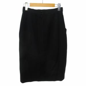 CHANEL 08A ウール スカート ココマーク ブラック 36