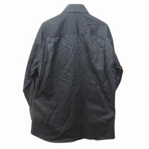GUCCI コットンシャツ カジュアルシャツ 長袖 ワイドカラー 黒 ブラック 40 約Mサイズ IBO61 0127