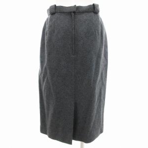 Christian Dior PRET-A-PORTER ヴィンテージ ウールスカート ひざ丈 タイト ツータック LL 緑 グリーン