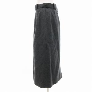 Christian Dior PRET-A-PORTER ヴィンテージ ウールスカート ひざ丈 タイト ツータック LL 緑 グリーン