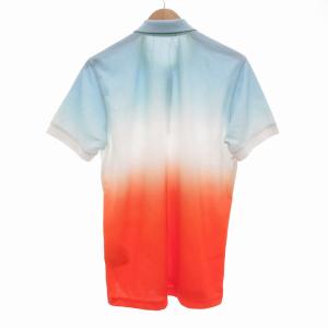 MARK&LONA グラデーションポロシャツ ゴルフウェア ジャカード 半袖 ラインストーン シャドースカルカモ柄 50 L オレンジ MLM-9B-AP14