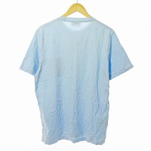 HERMES 近年 Tシャツ カットソー 半袖 ポケ付 XL サックスブルー 0121 IBO61