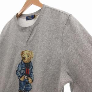 POLO RALPH LAUREN 国内正規 美品 ポロベアスウェット トレーナー 裏起毛 長袖 M グレー