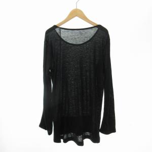 Yohji Yamamoto +NOIR サンプル品 切替カットソー Tシャツ 黒 ブラック IBO61