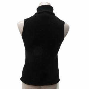 Y's タートルネック ノースリーブニット セーター ヨウジヤマモト 黒 ブラック 3 約L IBO61
