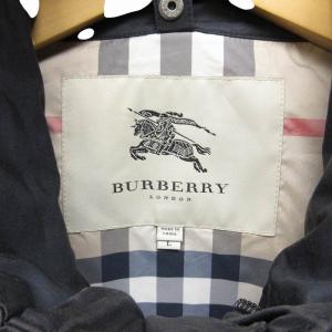BURBERRY LONDON ナイロンジャケット ステンカラーコート 裏地ノバチェック 黒 ブラック Lサイズ IBO61 0127