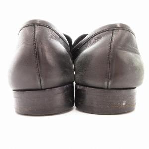 GUCCI ローファー モカシン レザー Uチップ 40E 25cm 黒 ブラック